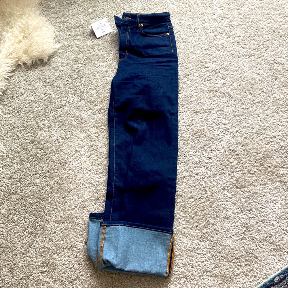Zara high rise cuffed jean